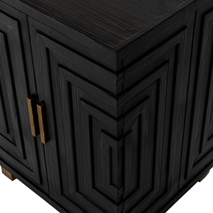 Lennox Black 2 Door Side Cupboard