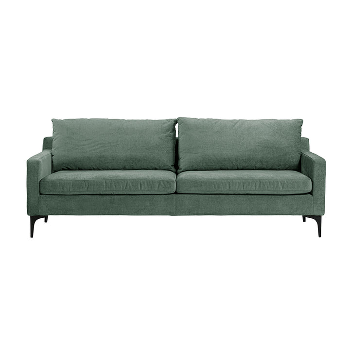Green sofa on a white background