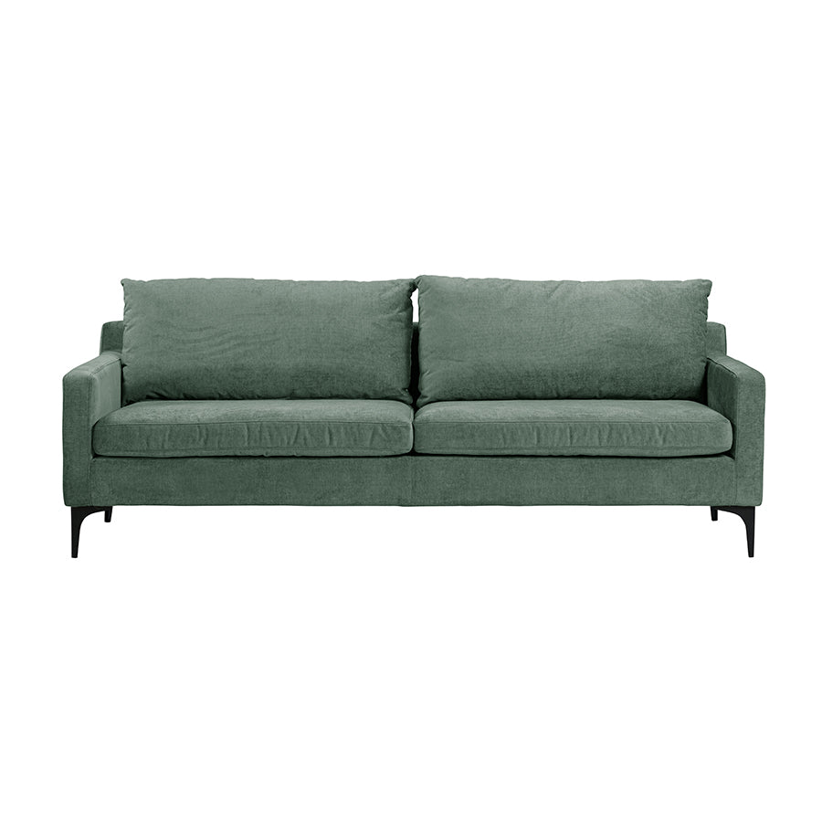 Green sofa on a white background