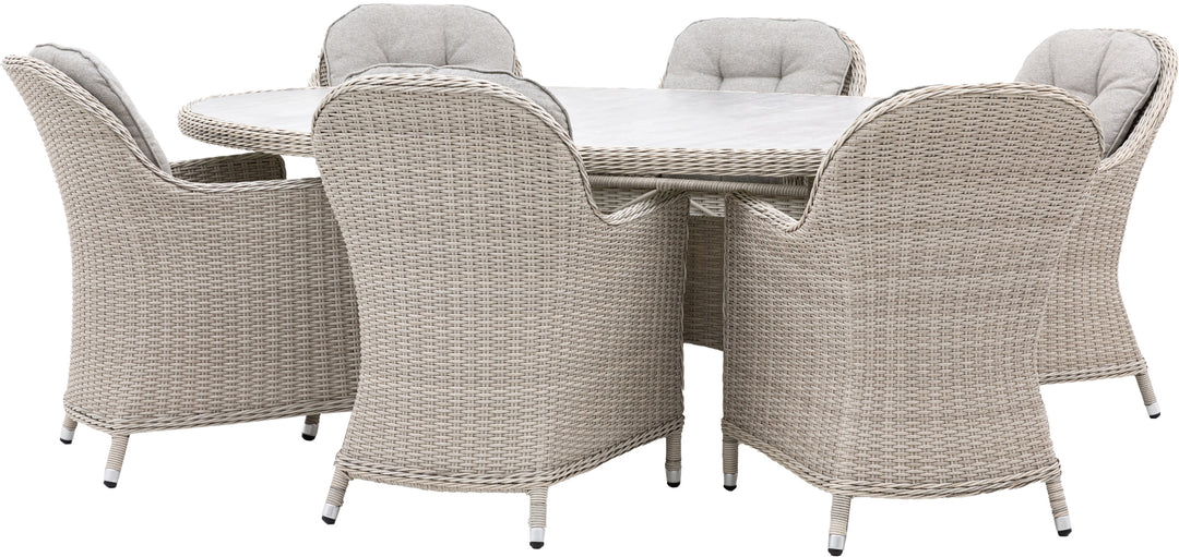 Holton 6 Seater Oval Dining Set
