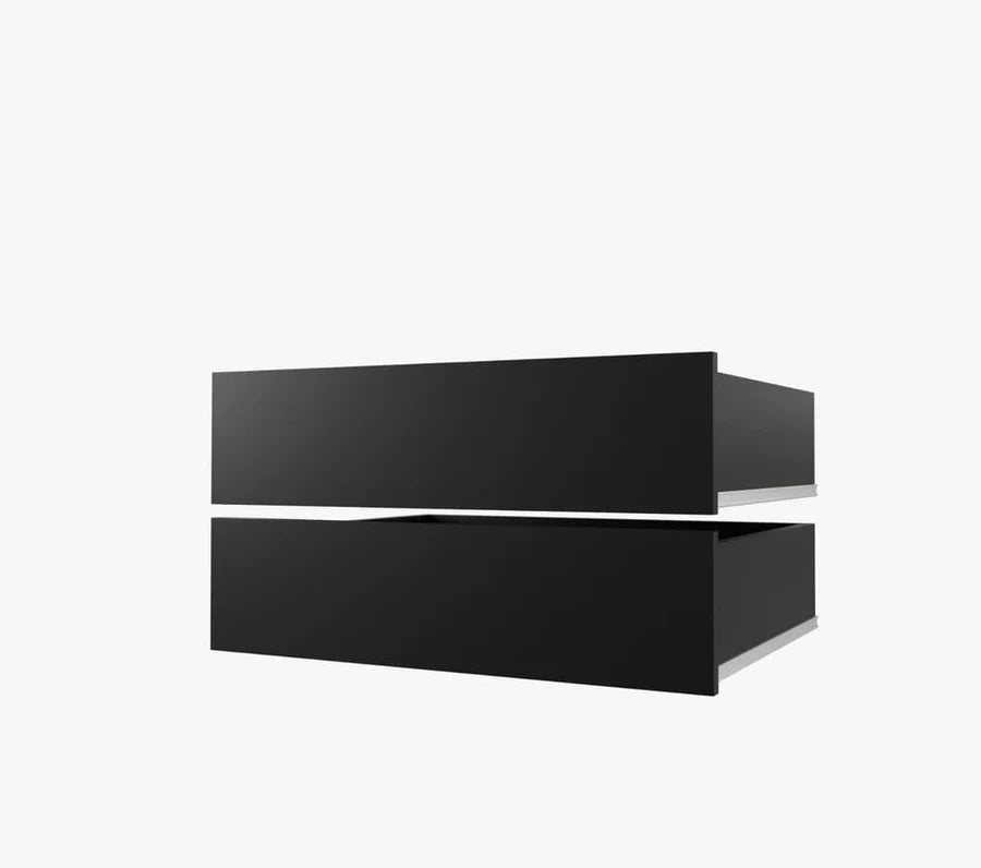 Optional Set of 2 Drawers For Black Wardrobe [100cm]