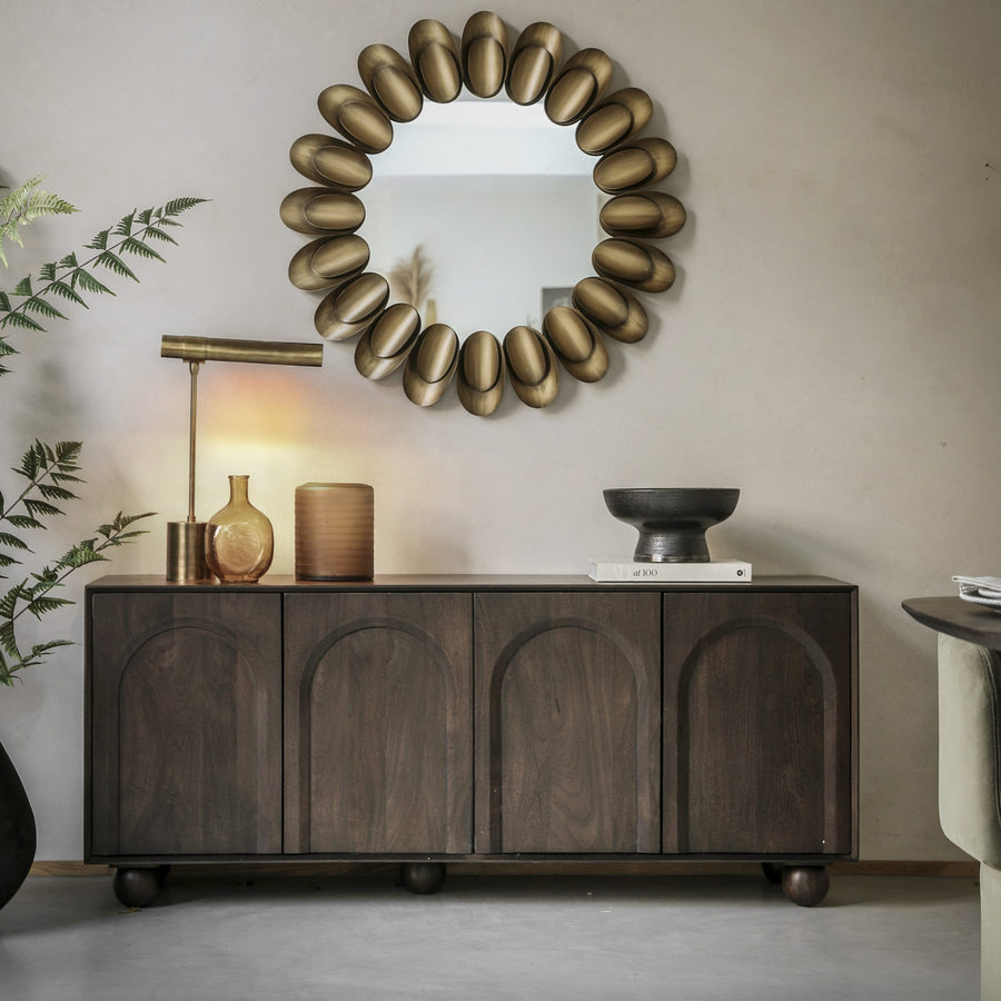 Gallery Direct Arc Mango Wood 4 Door Sideboard