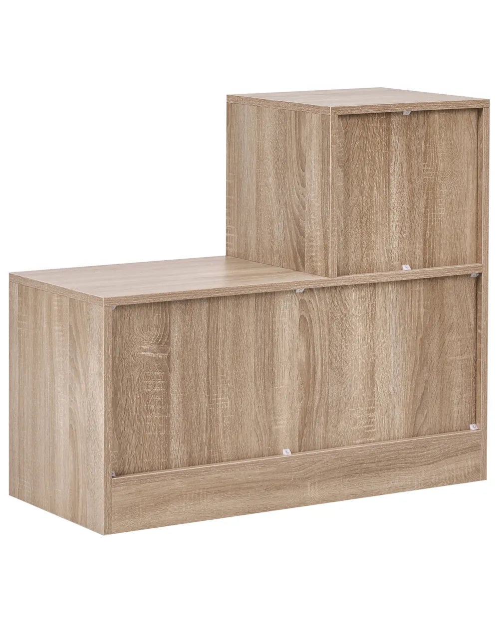 Hallway Shoe Cabinet Set Light Brown Capri