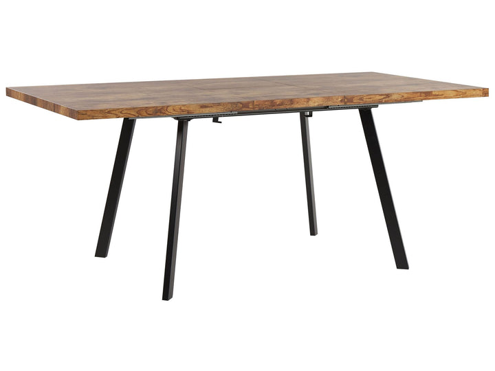 Harlow Extending Dining Table 140/180 x 90 cm Light Wood and Black