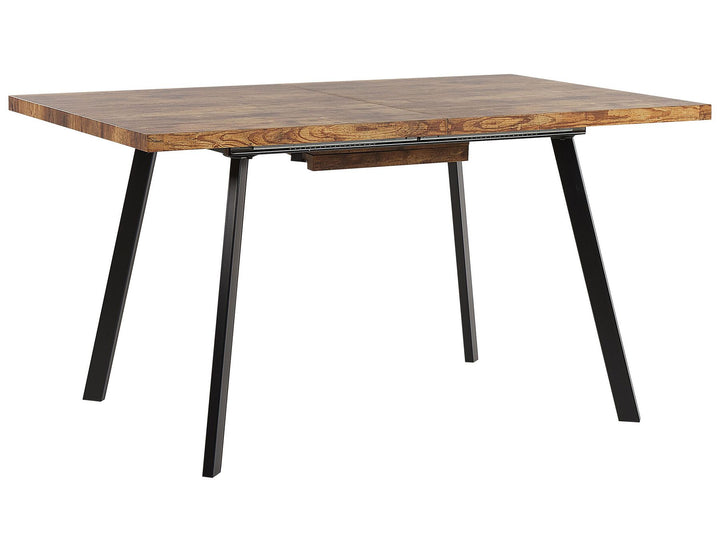 Cilegon Extending Dining Table 140/180 x 90 cm Light Wood and Black