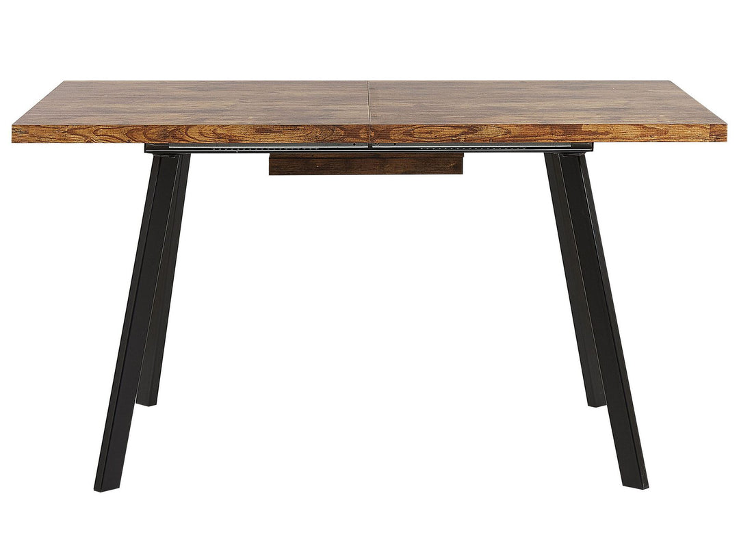 Cilegon Extending Dining Table 140/180 x 90 cm Light Wood and Black