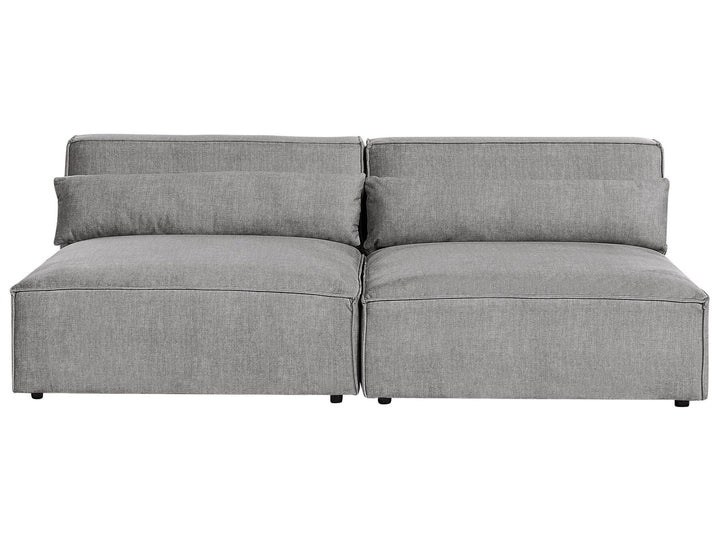 Hellnar 2 Seater Modular Armless Fabric Sofa Grey