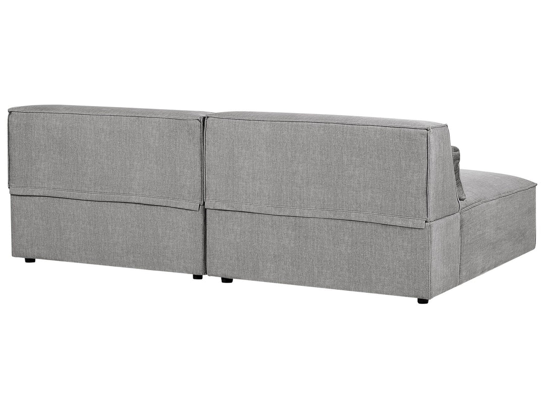 Hellnar 2 Seater Modular Armless Fabric Sofa Grey