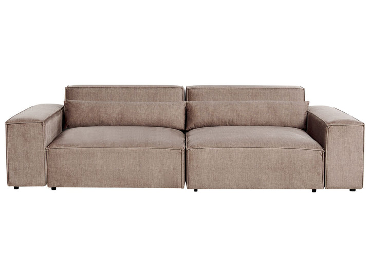 Hellnar 2 Seater Modular Fabric Sofa Brown