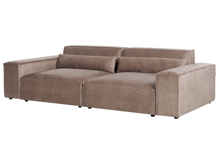 Hellnar 2 Seater Modular Fabric Sofa Brown