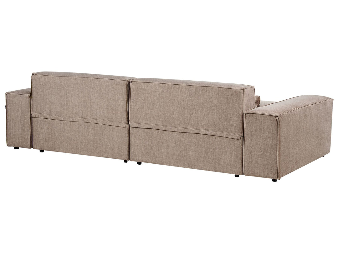 Hellnar 2 Seater Modular Fabric Sofa Brown