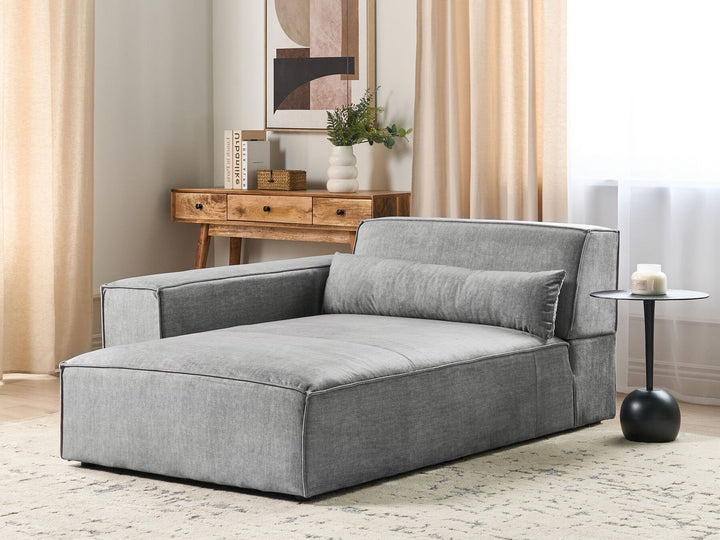 Hellnar Right Hand Fabric Chaise Lounge Grey