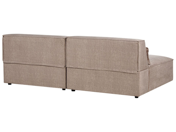Hellnar 2 Seater Modular Armless Fabric Sofa Brown