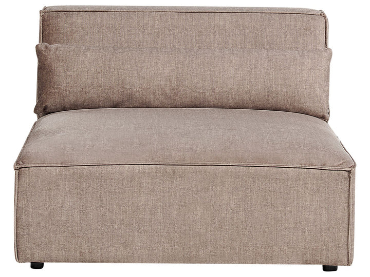 Hellnar 2 Seater Modular Armless Fabric Sofa Brown