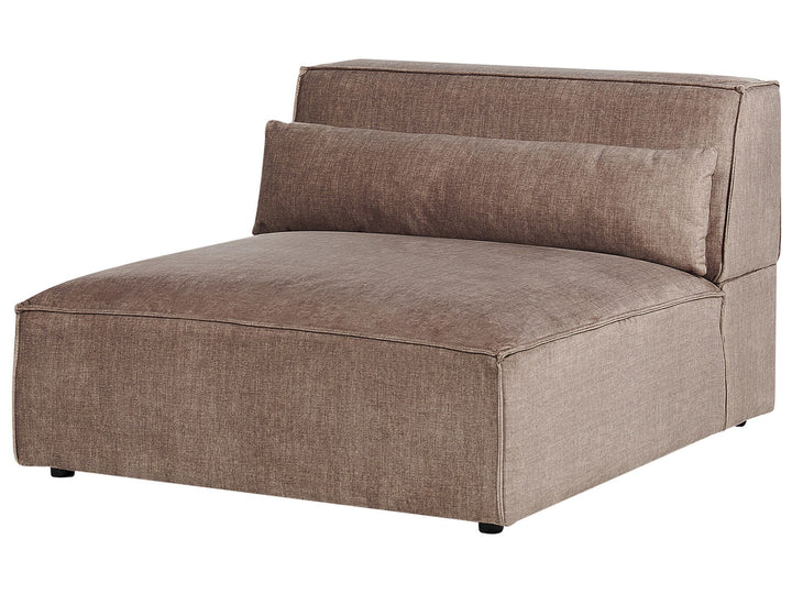 Hellnar 2 Seater Modular Armless Fabric Sofa Brown