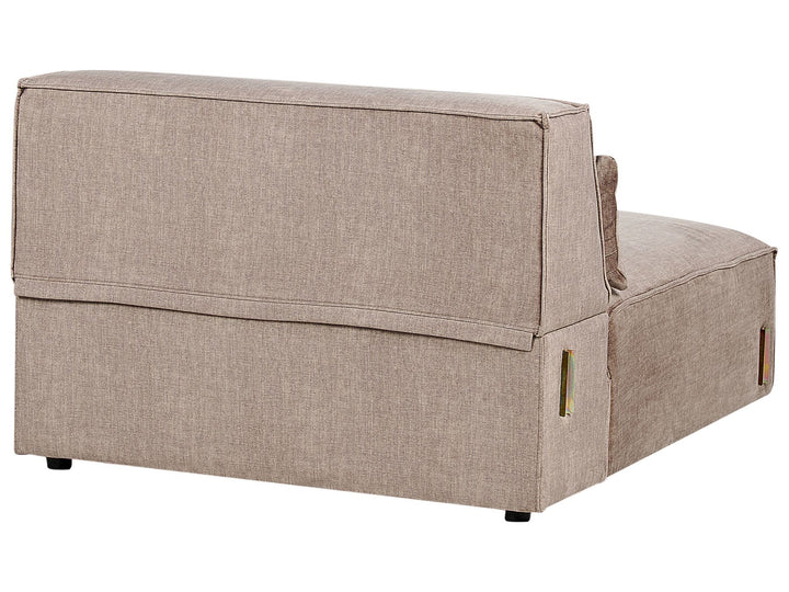 Hellnar 2 Seater Modular Armless Fabric Sofa Brown