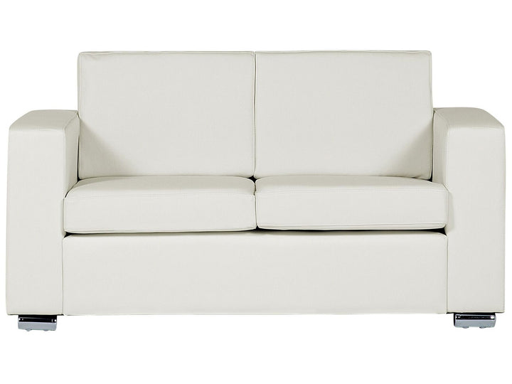 Helsinki 2 Seater Leather Sofa White