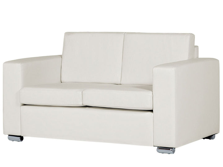 Helsinki 2 Seater Leather Sofa White