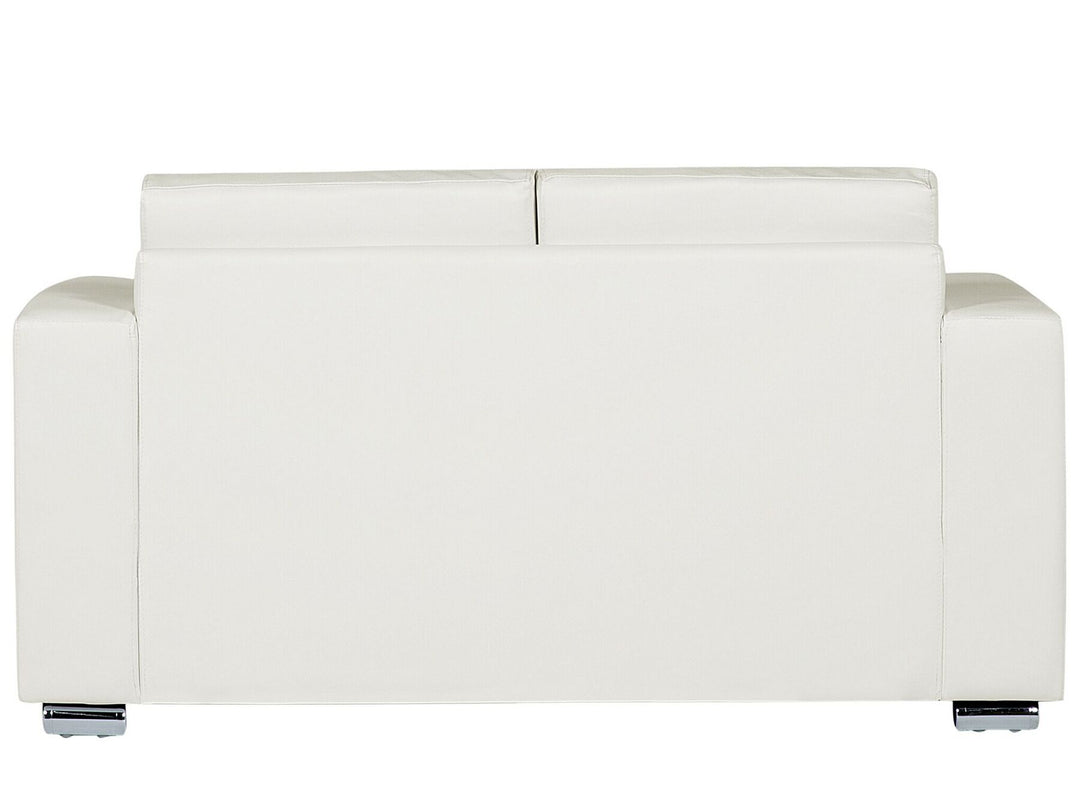 Helsinki 2 Seater Leather Sofa White