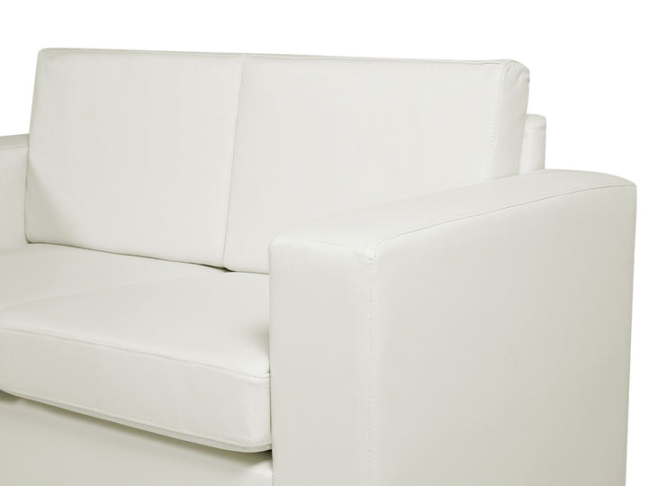 Helsinki 2 Seater Leather Sofa White
