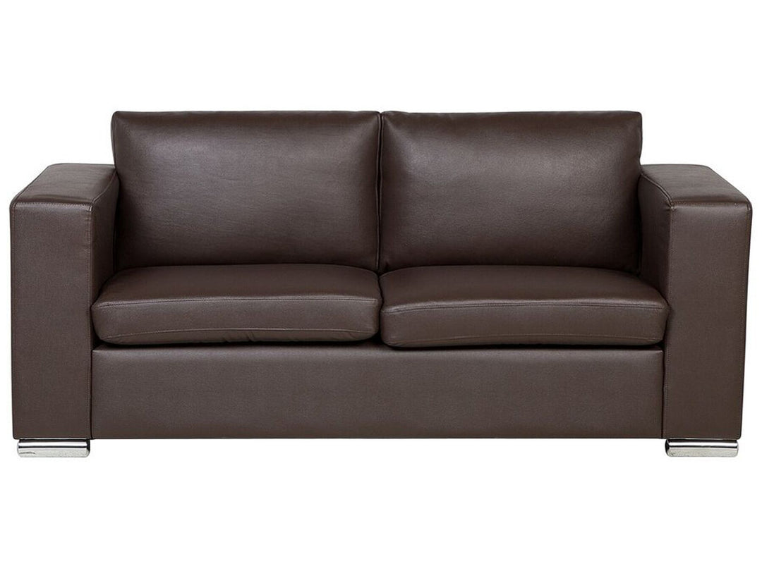 Helsinki 3 Seater Leather Sofa Brown