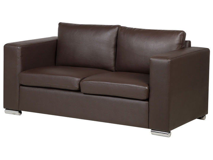 Helsinki 3 Seater Leather Sofa Brown