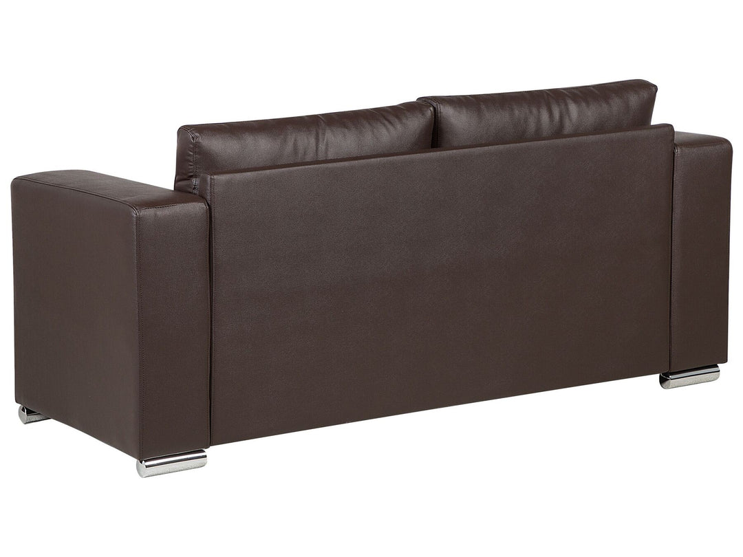 Helsinki 3 Seater Leather Sofa Brown