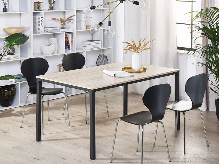 Hockley Dining Table 150 x 90 cm Black with Light Wood