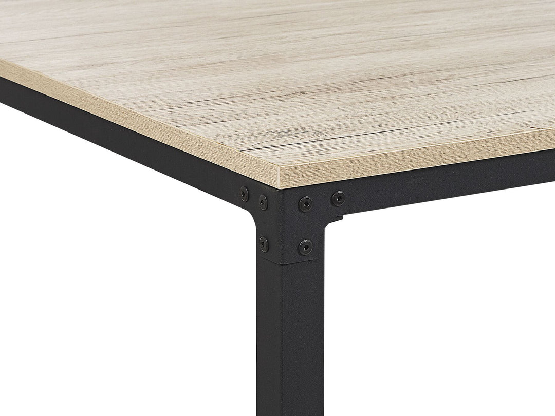 Casmin Dining Table 150 x 90 cm Black with Light Wood