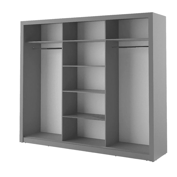 Idea 01 Sliding Door Wardrobe Sleek White Wood Storage Solution