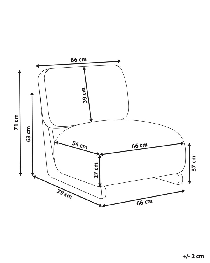 Armchair Fabric Off-White Hoya