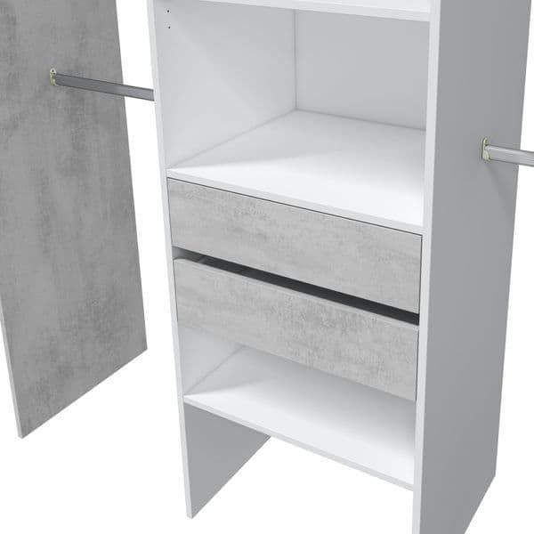 Dravone White Open Wardrobe