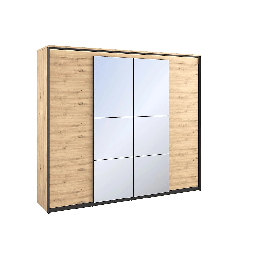 Chic and Spacious Quant 05 Mirrored Hinged Door Wardrobe