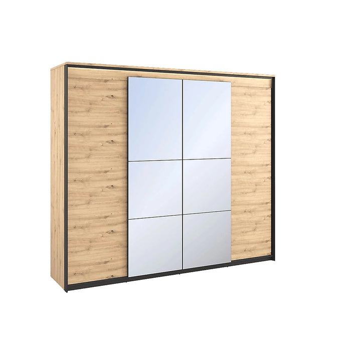 Chic and Spacious Quant 05 Mirrored Hinged Door Wardrobe