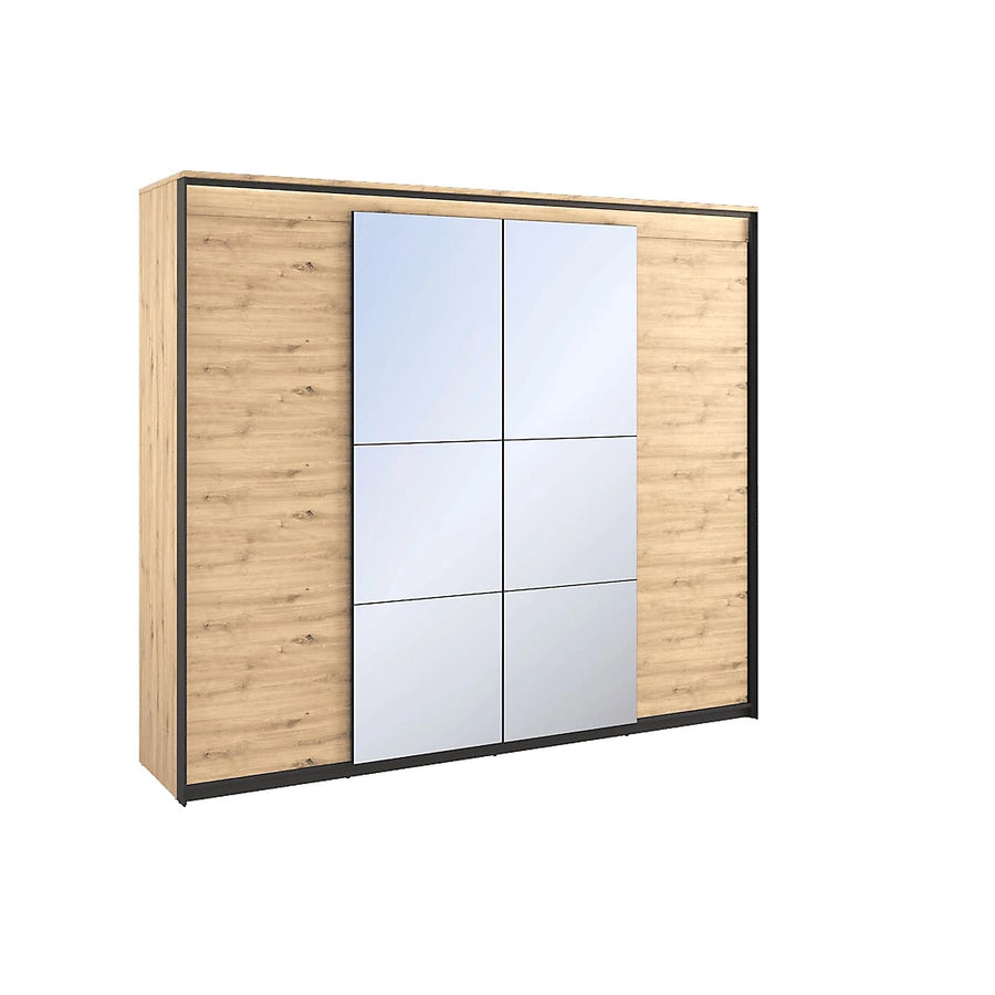 Chic and Spacious Quant 05 Mirrored Hinged Door Wardrobe
