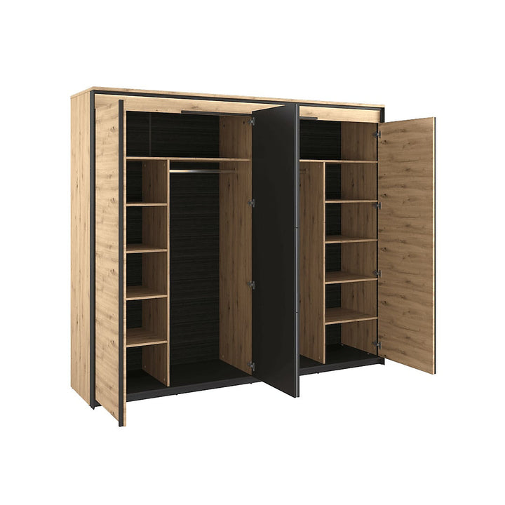 Chic and Spacious Quant 05 Mirrored Hinged Door Wardrobe