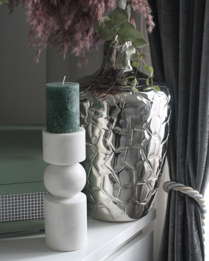Inshas Flower Vase Metal 39 cm Silver
