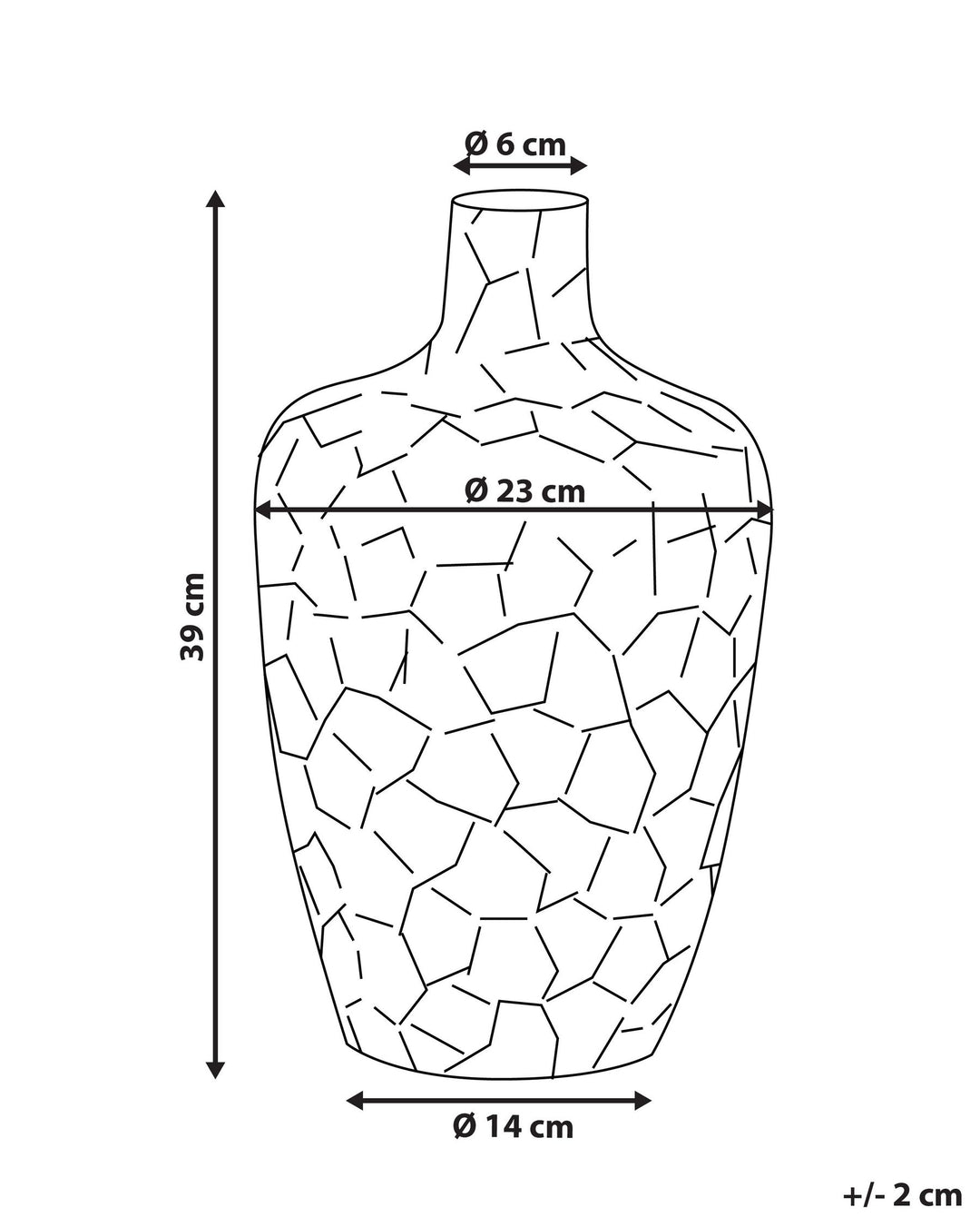 Inshas Flower Vase Metal 39 cm Silver