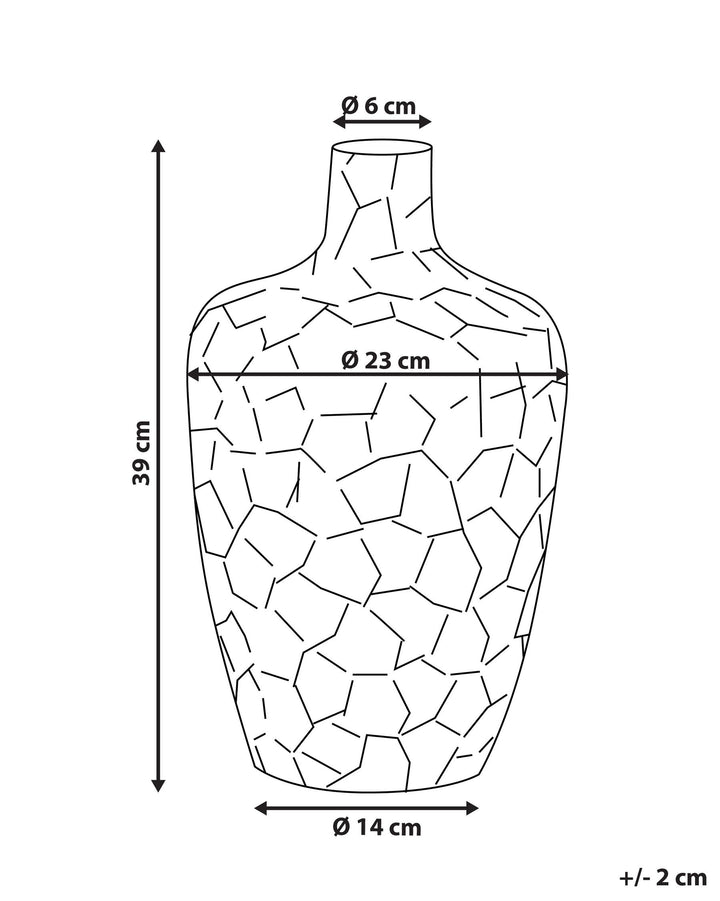 Inshas Flower Vase Metal 39 cm Silver