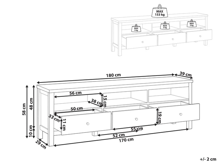 TV Stand White Inniss