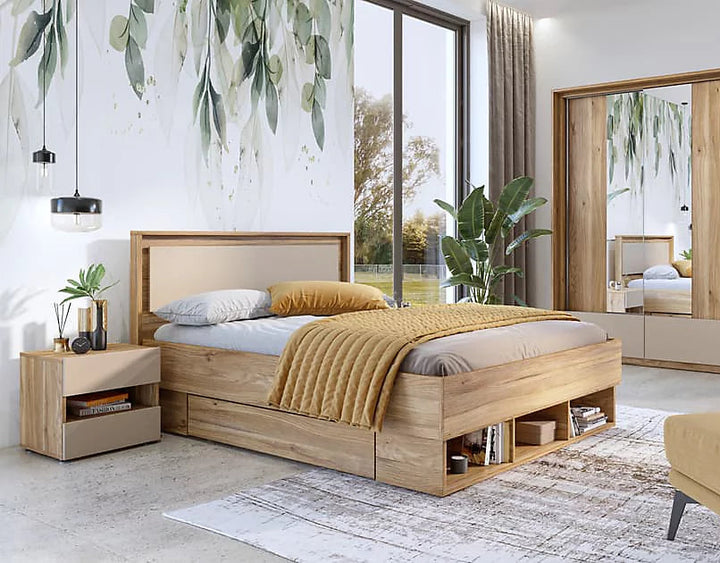 Impressio 31 Luxurious Divan Bed EU King in Oak Mauvella & Congo