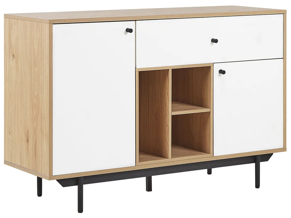 2 Door Sideboard Brown/ White Khailil