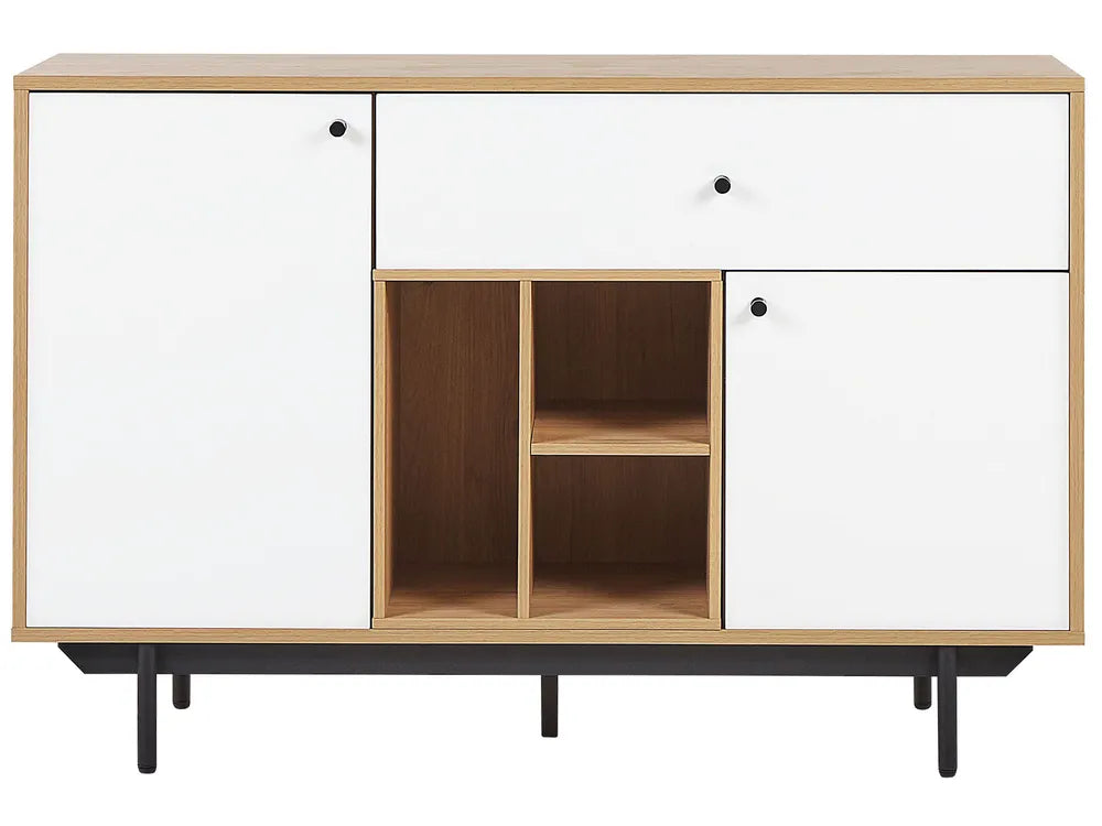 2 Door Sideboard Brown/ White Khailil