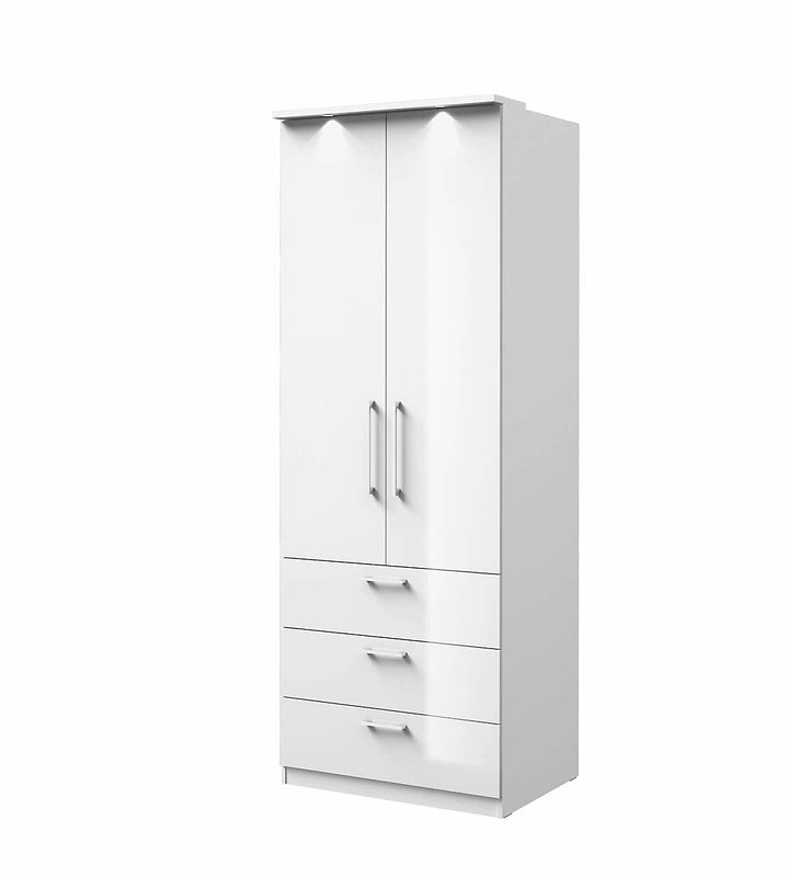 Optima 68 Hinged Wardrobe - Sleek White Gloss for Modern Homes