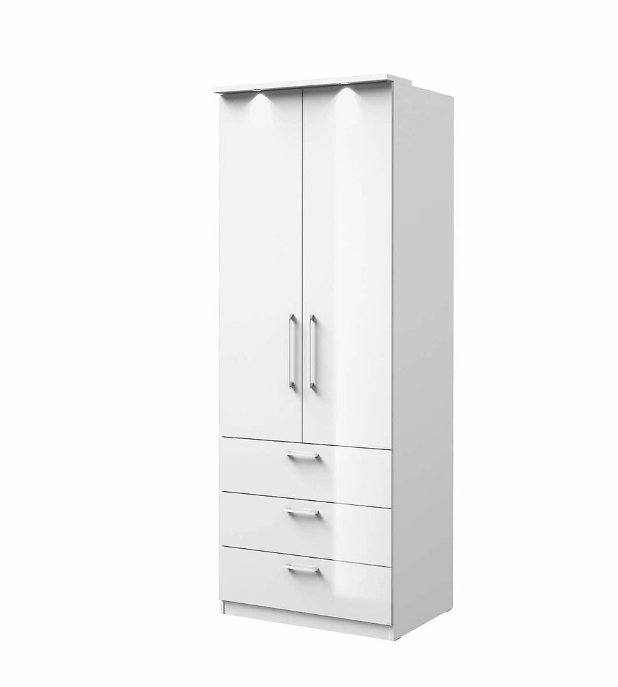 Optima 68 Hinged Wardrobe - Sleek White Gloss for Modern Homes