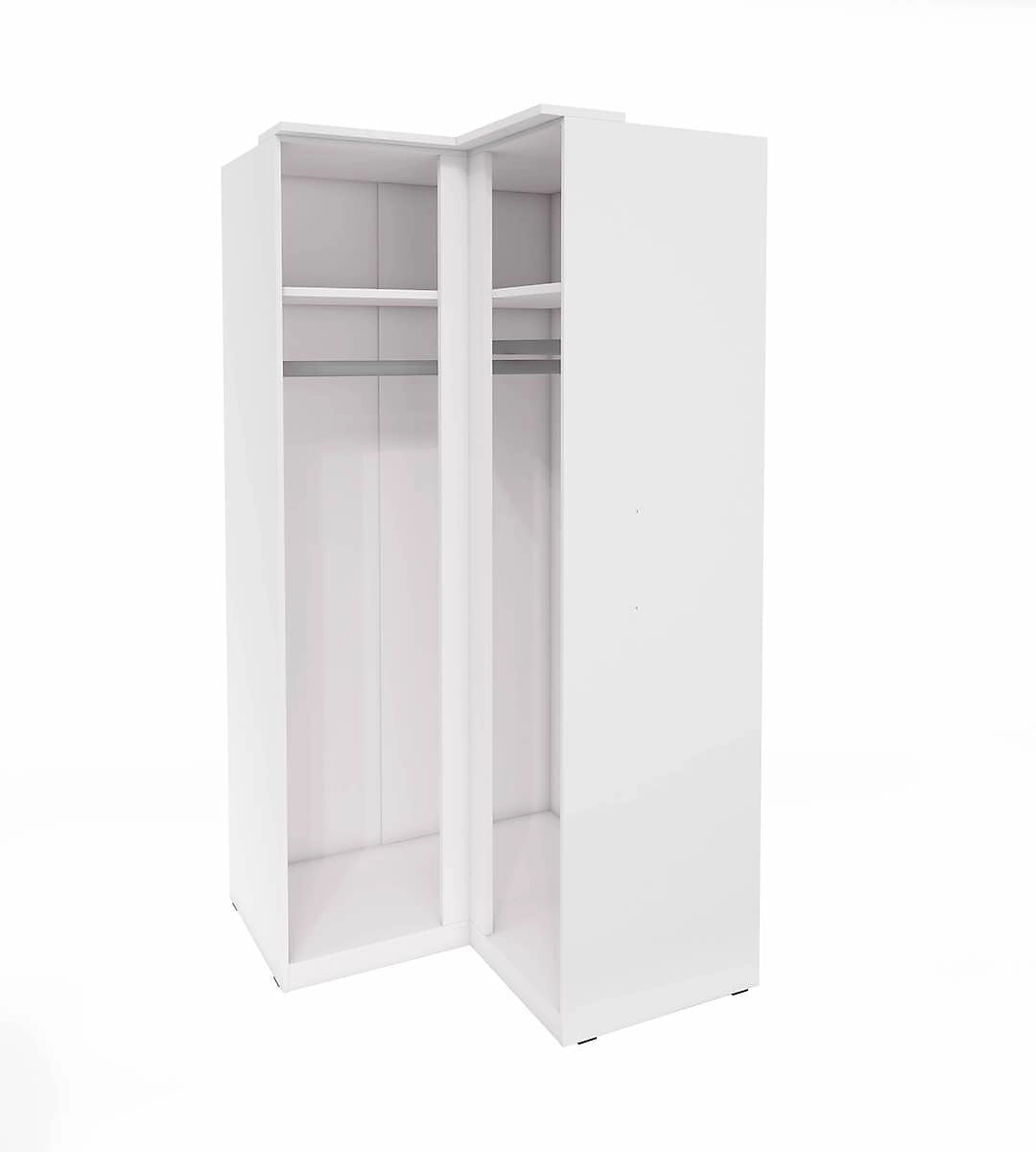 Optima 16 Corner Wardrobe in Sleek White - Spacious & Stylish