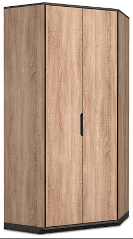 Lacandis Oak Effect 2-Door Corner Storage Wardrobe