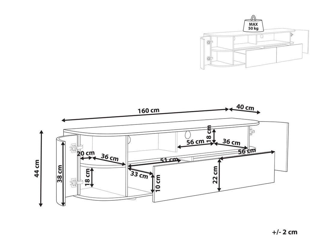 TV Stand Brown/ Black Melfred