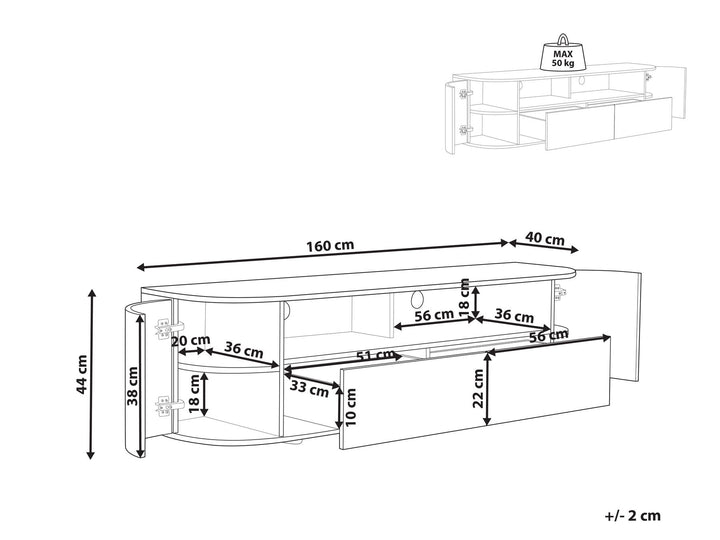 TV Stand Brown/ Black Melfred