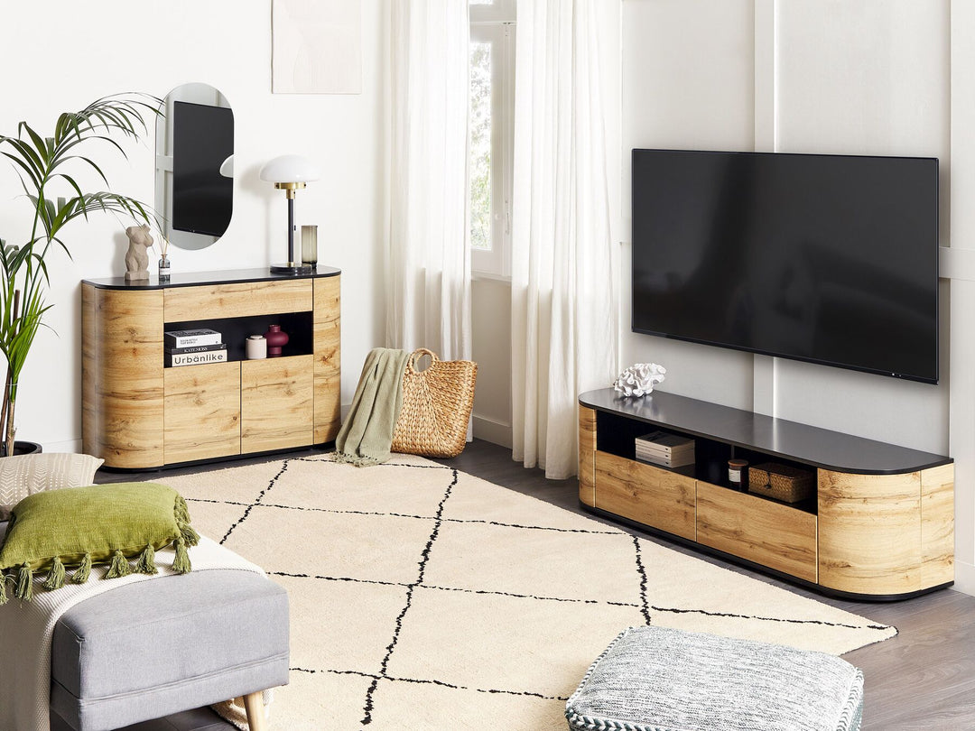 TV Stand Brown/ Black Melfred